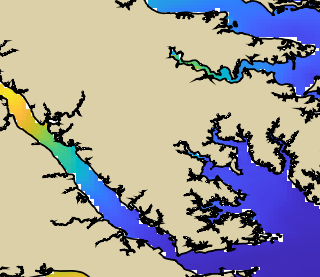 VIMS jellyfish map for today, Gloucester County