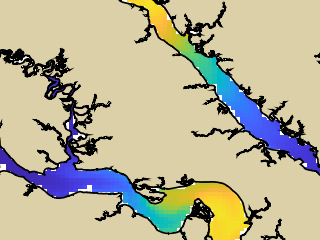 VIMS jellyfish map for today, James City County