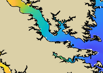 VIMS jellyfish map for today, Middlesex County