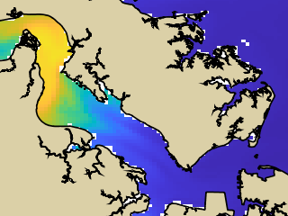 VIMS jellyfish map for today, Newport News