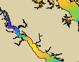 VIMS jellyfish map for today, Richmond County