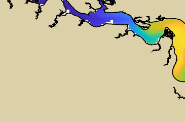 VIMS jellyfish map for today, Surry County