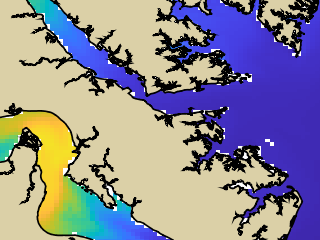 VIMS jellyfish map for today, York County